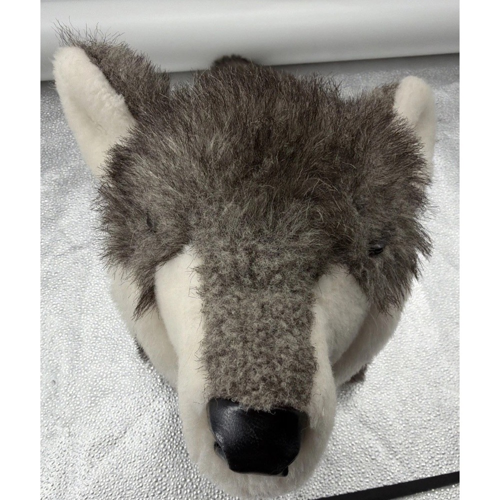 Cuddle Toys Douglas Howling Grey Wolf Plush Stuffed Animal 16" Tall Vintage 1987 - Picture 2 of 12